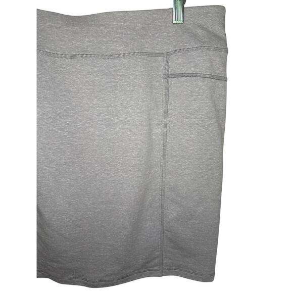Athleta Stretch Pull On Mini Skirt Women’s Size L Light Gray Casual Athleisure - Picture 2 of 5